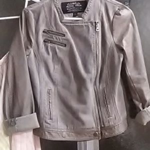 Grey moto jacket